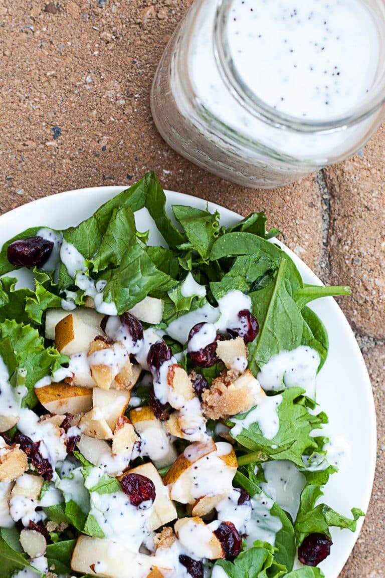 Pear and Apple Salad with Poppyseed Dressing