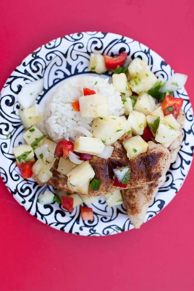 Jamaican Jerk Chicken with Fresh Pineapple Salsa