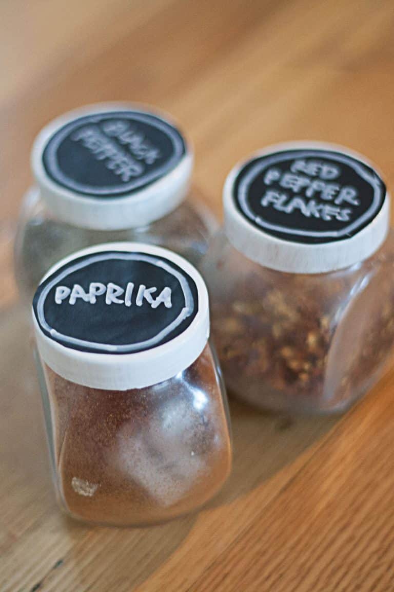 DIY Spice Jars from Call Me Betty using Ikea's Bevkam spice jars and racks callmebetty.com