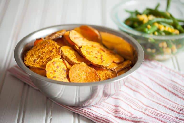 Curry Roasted Sweet Potatoes {Easy Veggie Side}