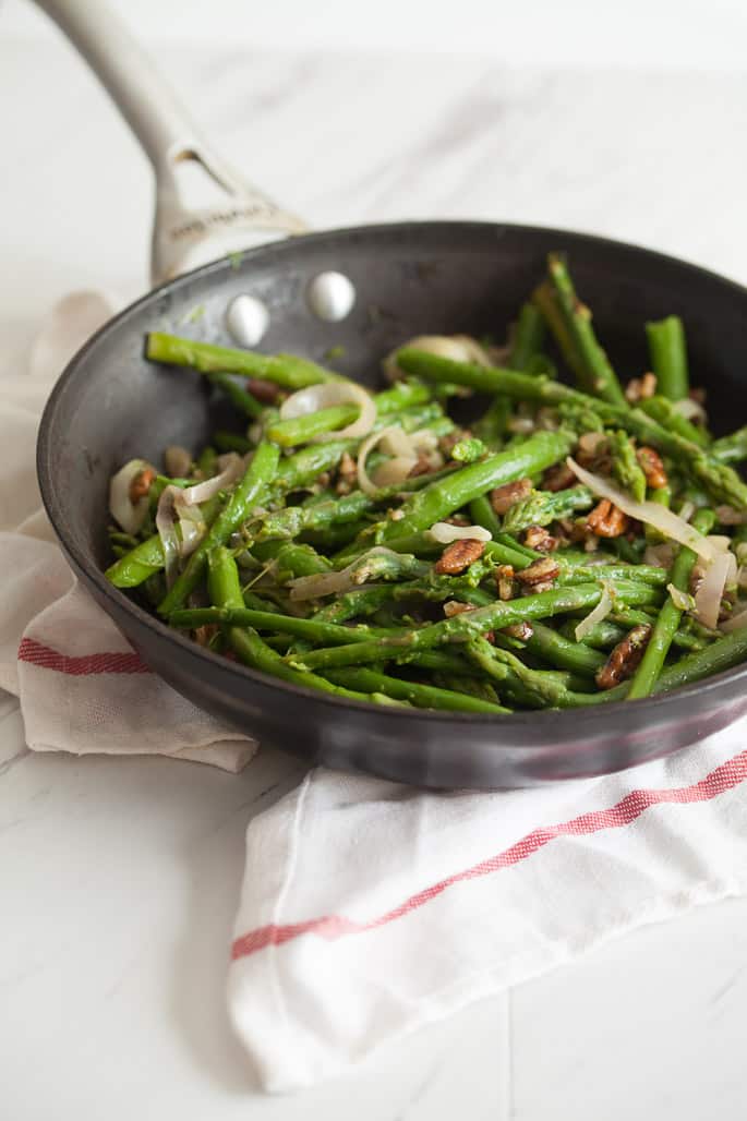 Quick, Easy, and Amazing Skillet Asparagus with Pecans Call Me Betty