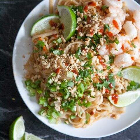 Spicy Shrimp Thai Rice Noodles