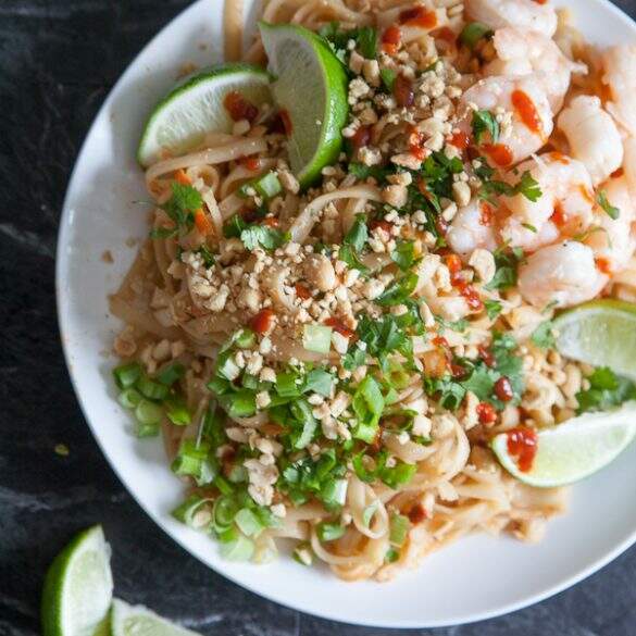 Shrimp Thai Rice Noodles Easy and Delicious 30 minute Dinner Call Me