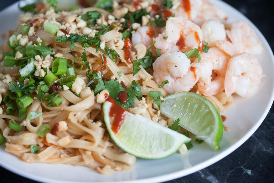 Shrimp Thai Rice Noodles Horizontal
