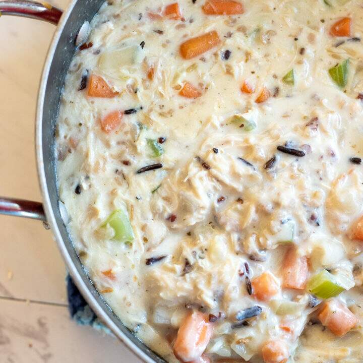 Meal Prep Creamy Chicken and Wild Rice Soup