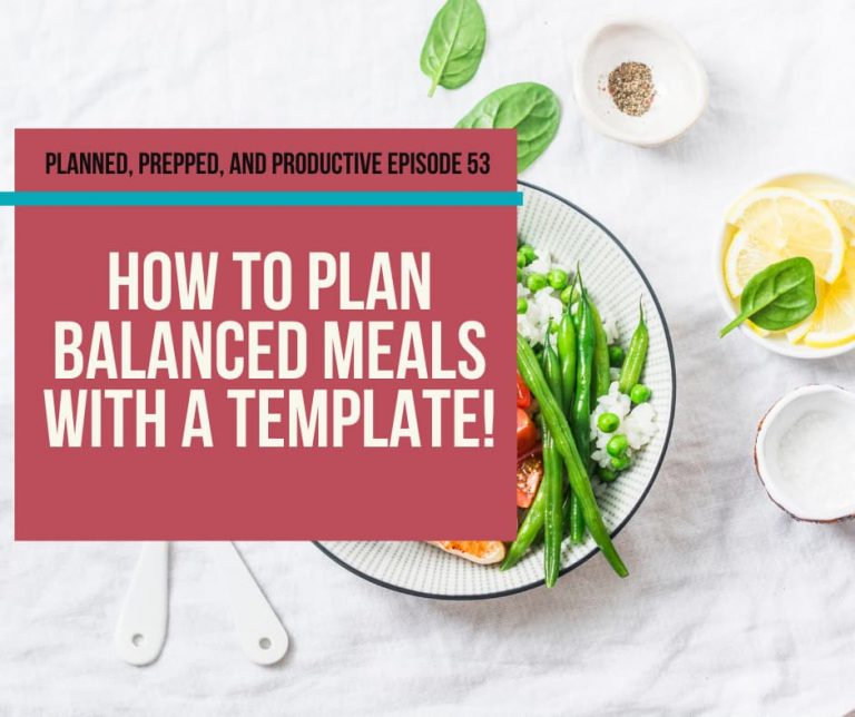 A formula for balanced meal planning