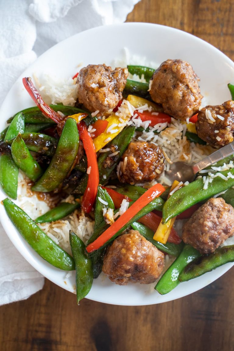 Meal Prep Teriyaki Meatball Stir-fry (Fast family meal!)