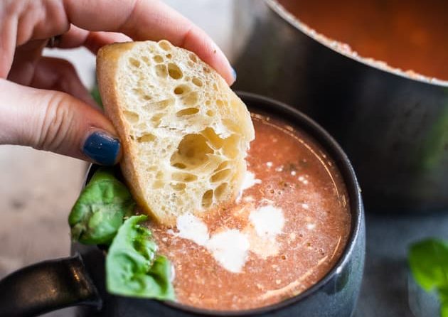 5 minute tomato basil soup